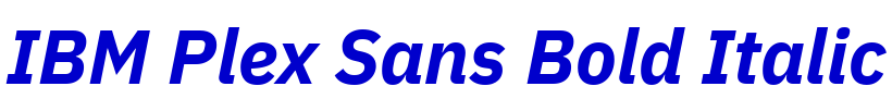 IBM Plex Sans Bold Italic 字体